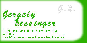 gergely messinger business card